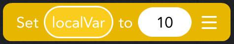 Set local variable to 10